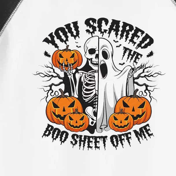 Funny Halloween You Scared Boo Sheet Off Me Toddler Fine Jersey T-Shirt