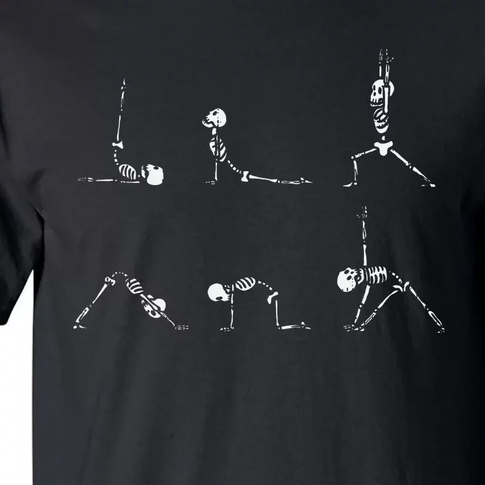 Funny Halloween Yoga Skeletons Meditation Asana Tall T-Shirt