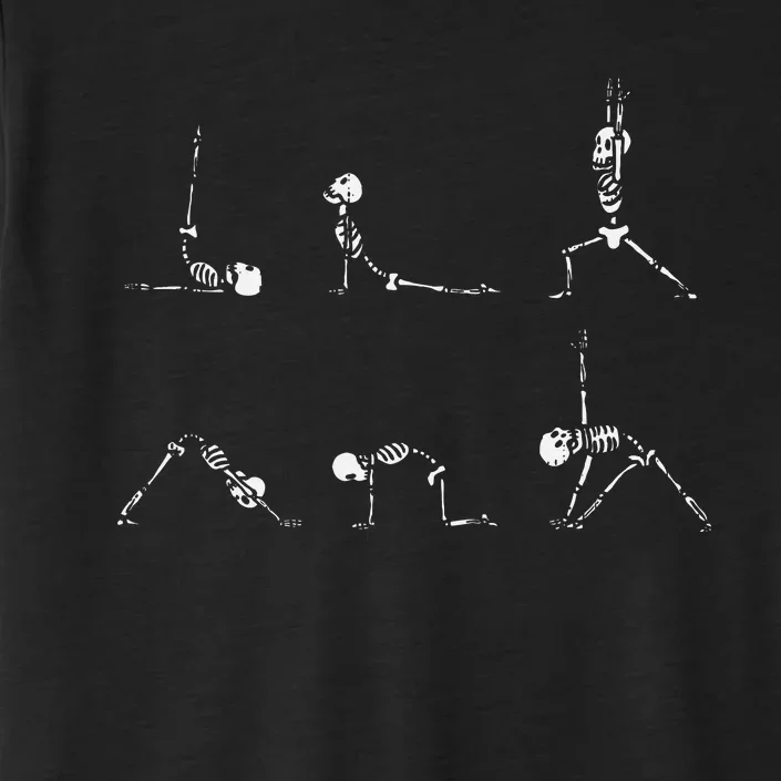 Funny Halloween Yoga Skeletons Meditation Asana ChromaSoft Performance T-Shirt