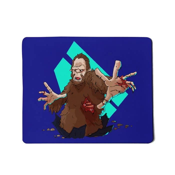 Funny Halloween Zombie Bigfoot For Sasquatch Lover Mousepad