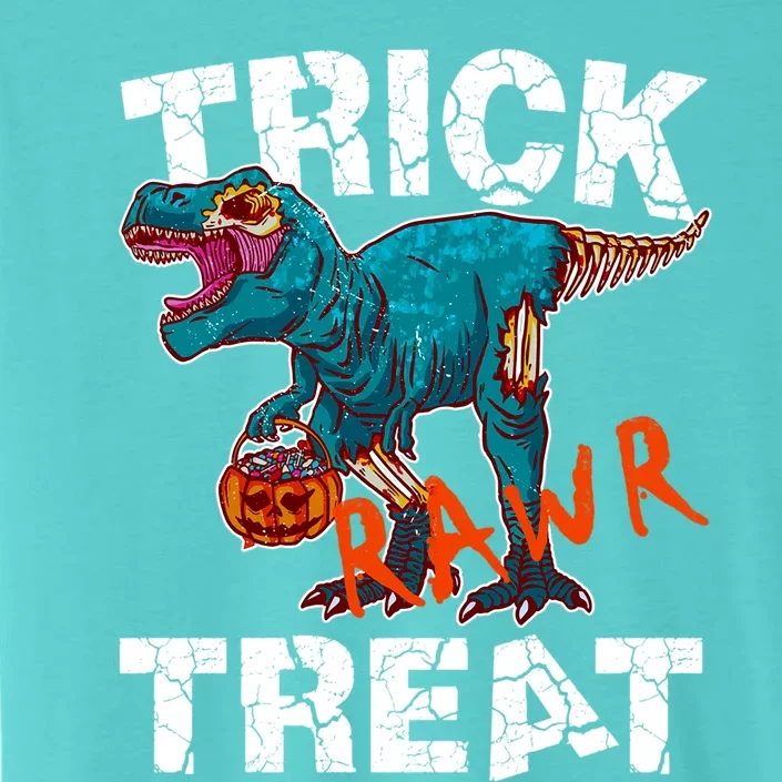 Funny Halloween Zombie Dinosaur Trick Rawr Treat TRex Gift ChromaSoft Performance T-Shirt