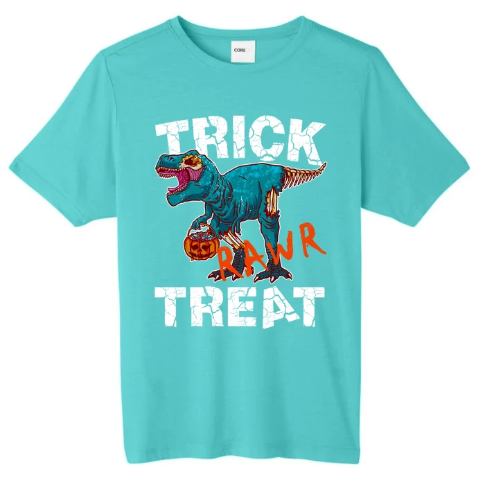 Funny Halloween Zombie Dinosaur Trick Rawr Treat TRex Gift ChromaSoft Performance T-Shirt