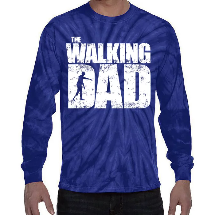 Funny Halloween Zombie For Dad Father Spooky Scary Tie-Dye Long Sleeve Shirt