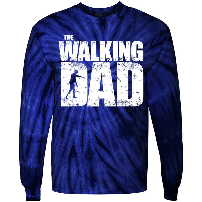 Funny Halloween Zombie For Dad Father Spooky Scary Tie-Dye Long Sleeve Shirt