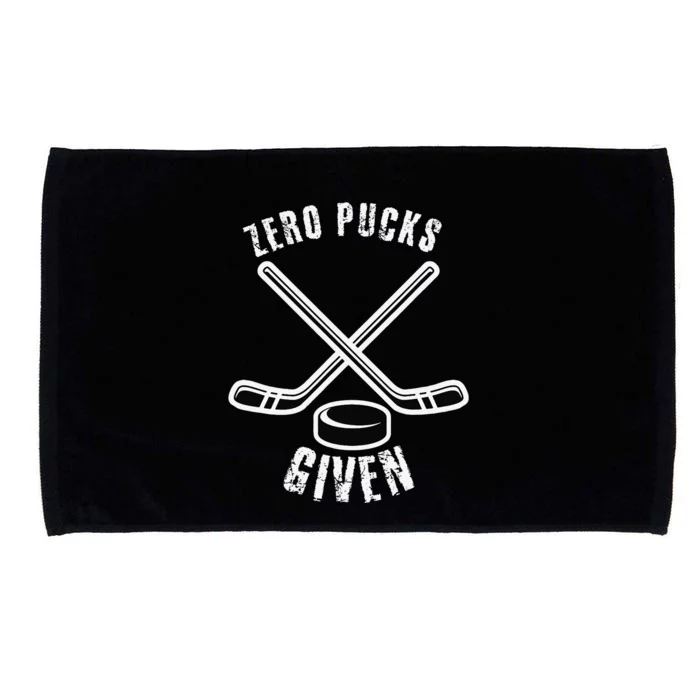 Funny Hockey Zero Pucks Given Ice Hockey Player Dad Microfiber Hand Towel