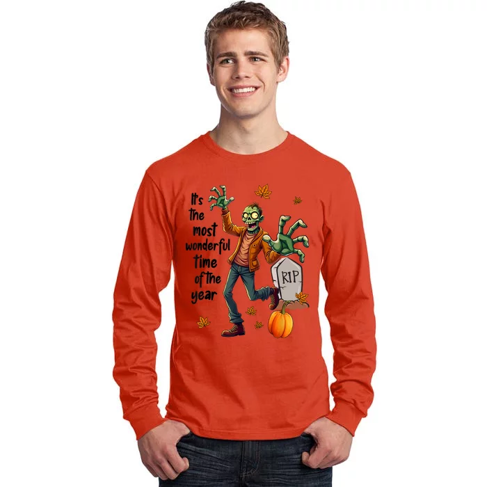 Funny Halloween Zombie Tall Long Sleeve T-Shirt