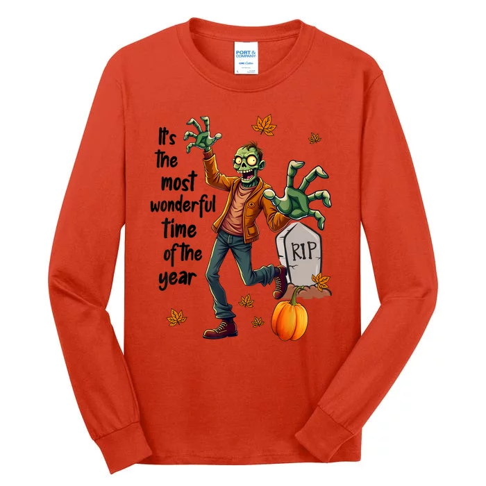 Funny Halloween Zombie Tall Long Sleeve T-Shirt