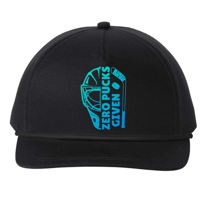 Funny Hockey Zero Pucks Given Ice Hockey Gift Snapback Five-Panel Rope Hat