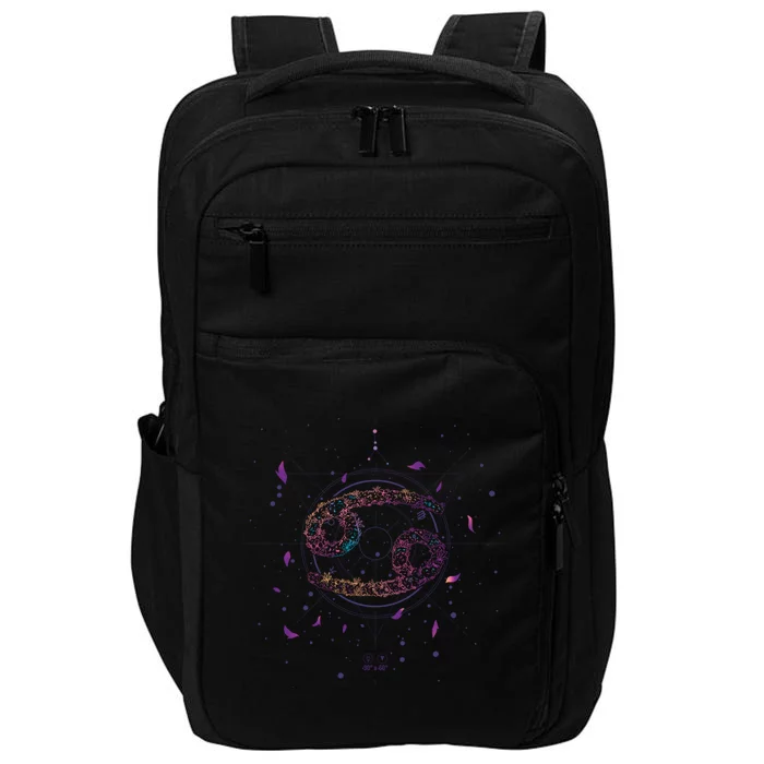 Floral Horoscope Zodiac Sign Cancer Gift Impact Tech Backpack