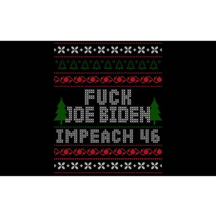 FJB Impeach 46 Anti Biden Ugly Christmas Bumper Sticker