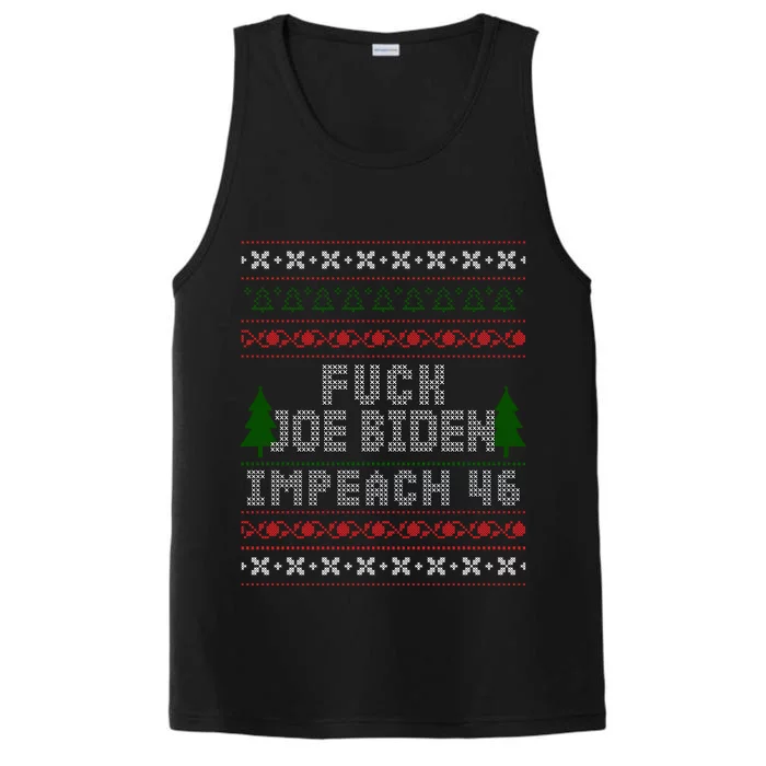 FJB Impeach 46 Anti Biden Ugly Christmas Performance Tank