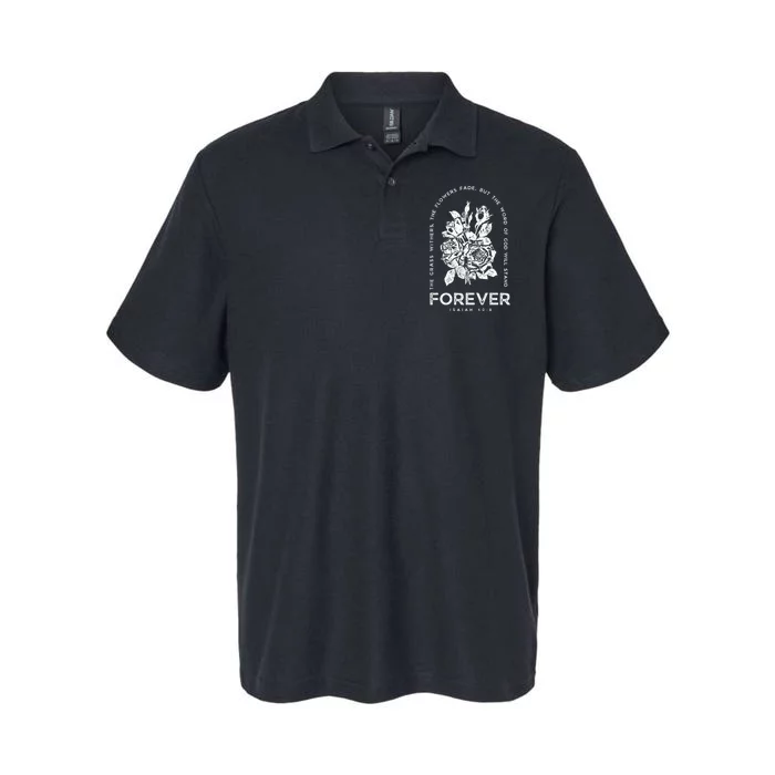 Forever Isaiah 40:8 Softstyle Adult Sport Polo