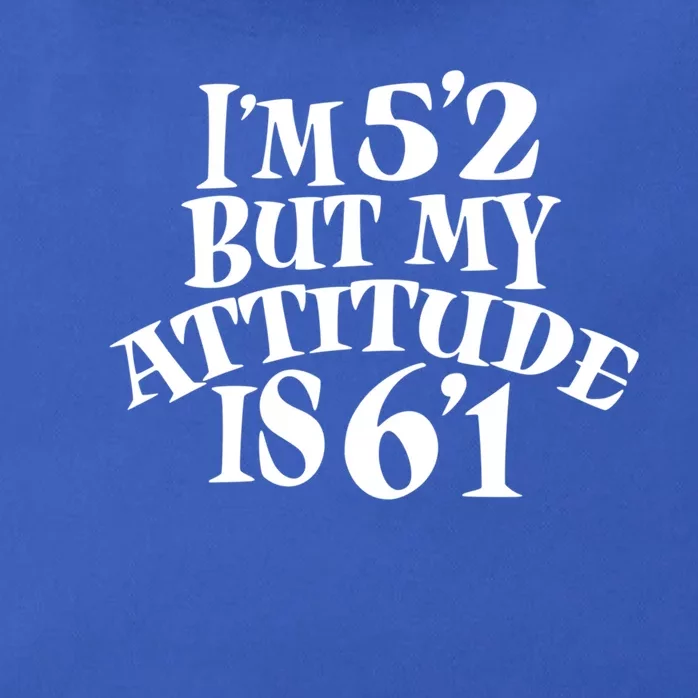 Funny Im 52 But My Attitude Is 61 Short People Gift Zip Tote Bag