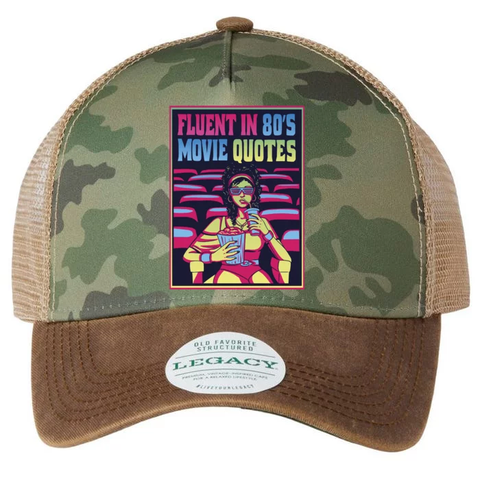 Fluent In 80s Movie Quotes Retro Legacy Tie Dye Trucker Hat