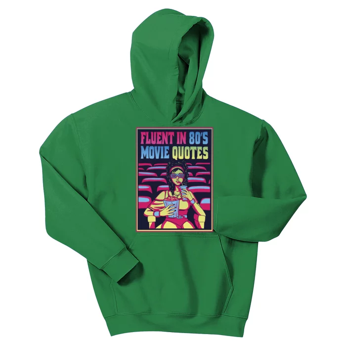 Fluent In 80s Movie Quotes Retro Kids Hoodie