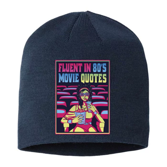 Fluent In 80s Movie Quotes Retro 8 1/2in Sustainable Knit Beanie