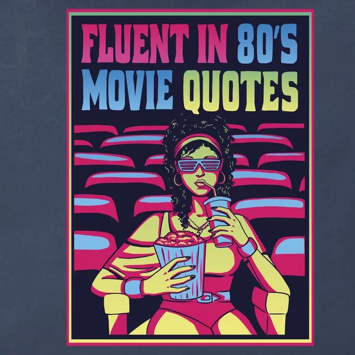 Fluent In 80s Movie Quotes Retro Zip Tote Bag