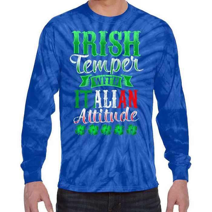 Funny Irish And Italian Gift Paddy's Funny St Patrick's Day Gift Tie-Dye Long Sleeve Shirt