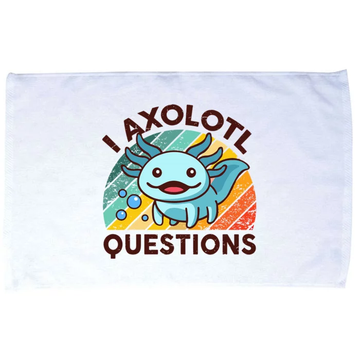 Funny I Axolotl Questions Retro Cute Boy Girl Microfiber Hand Towel