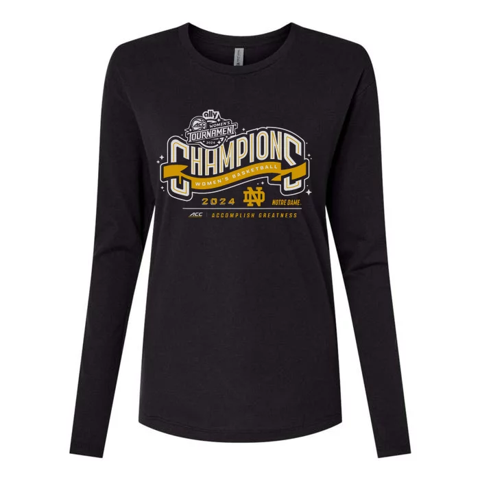 Fighting Irish Acc Champs 2024 Women Basketball Womens Cotton Relaxed Long Sleeve T-Shirt