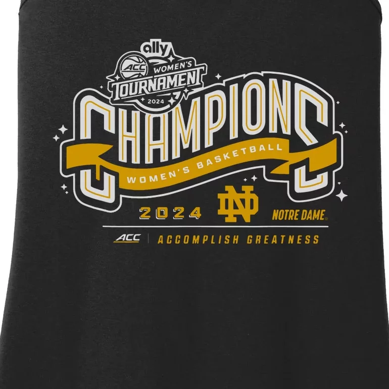 Fighting Irish Acc Champs 2024 Women Basketball Ladies Essential Tank