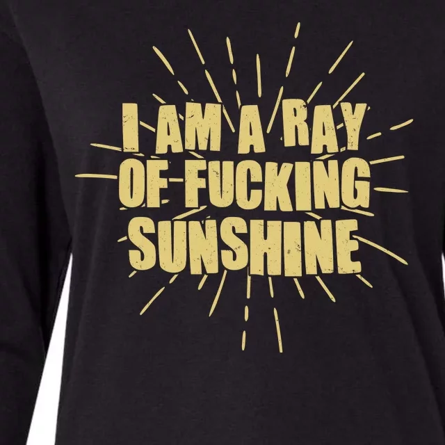 Funny I Am A Ray Of Fucking Sunshine Womens Cotton Relaxed Long Sleeve T-Shirt