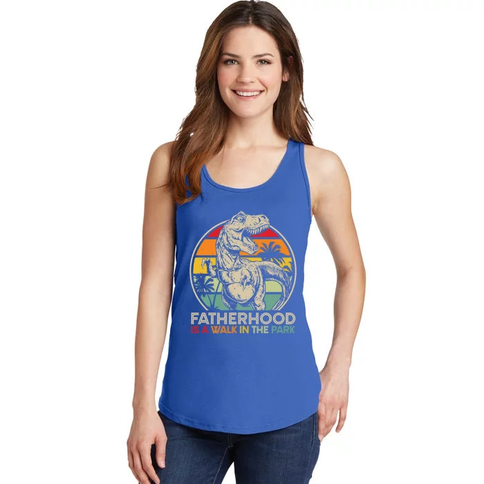 Fatherhood Is A Walk In The Park Funny Gift Ladies Essential Tank