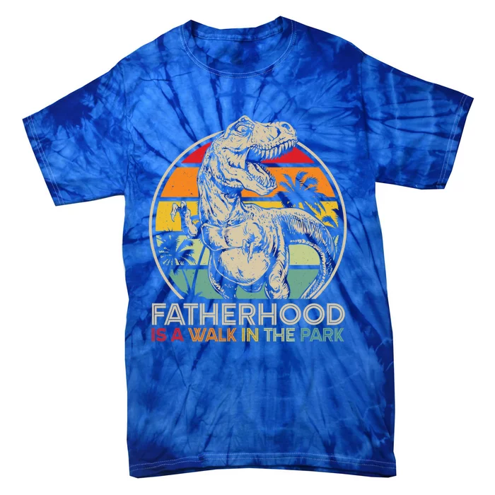 Fatherhood Is A Walk In The Park Funny Gift Tie-Dye T-Shirt