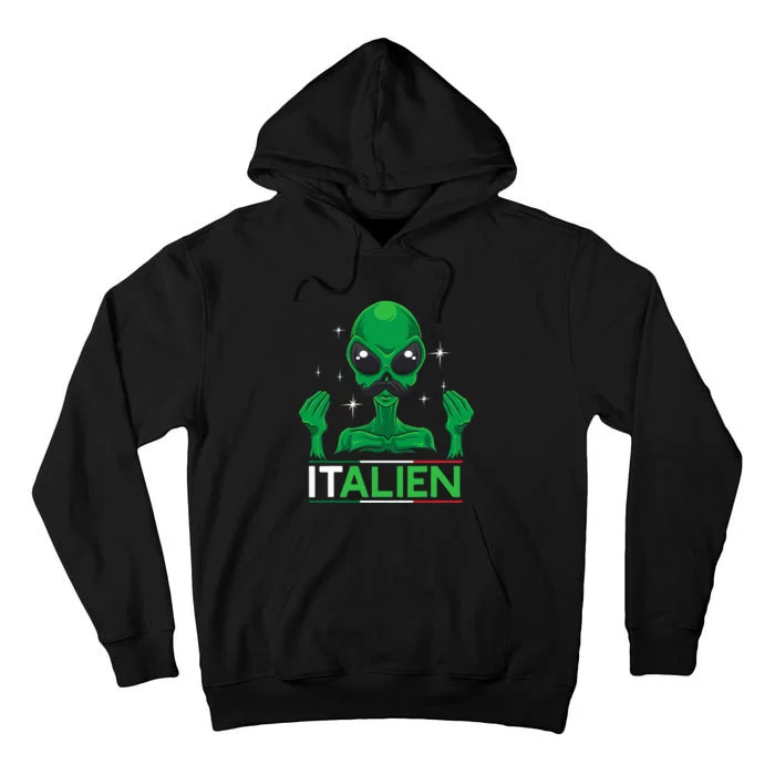 Funny Italian Alien Pun Italy Hand Gesture Tall Hoodie