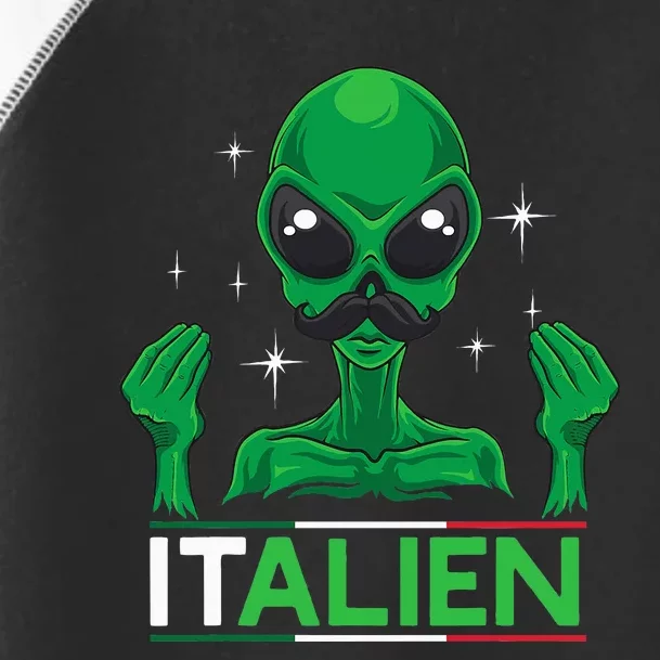 Funny Italian Alien Pun Italy Hand Gesture Toddler Fine Jersey T-Shirt