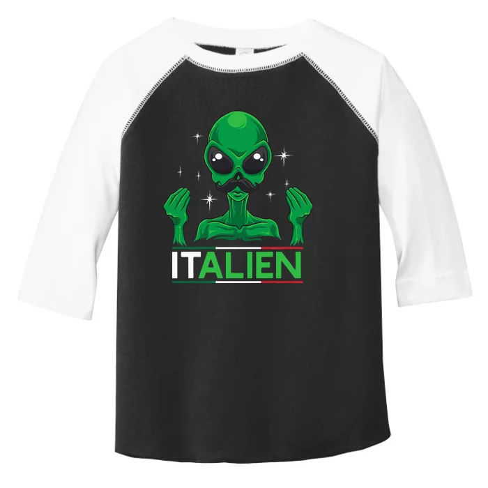 Funny Italian Alien Pun Italy Hand Gesture Toddler Fine Jersey T-Shirt