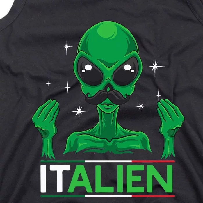 Funny Italian Alien Pun Italy Hand Gesture Tank Top