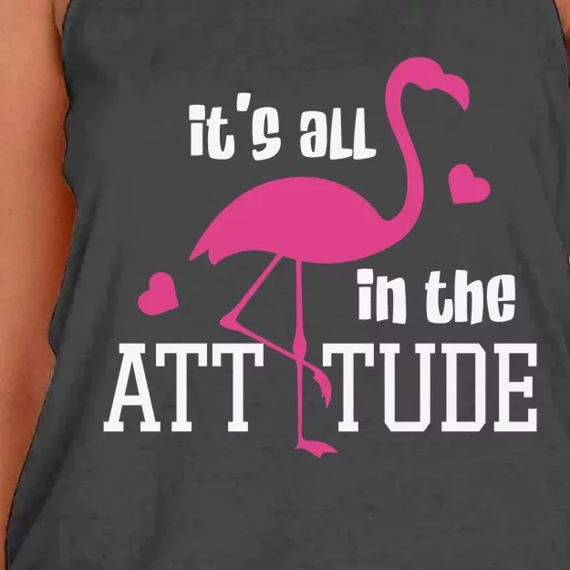 Flamingo It's All In The Attitude Women's Knotted Racerback Tank