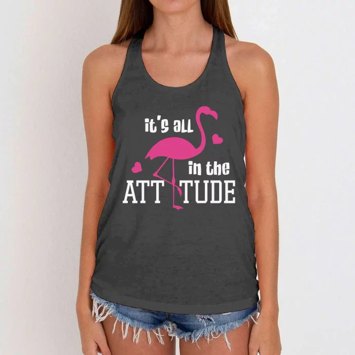 Flamingo It's All In The Attitude Women's Knotted Racerback Tank