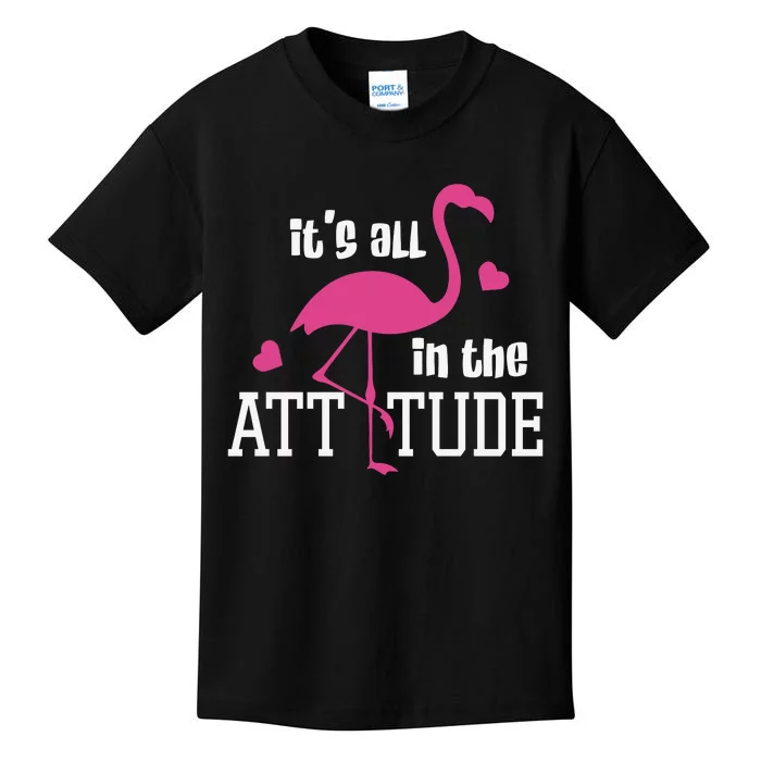 Flamingo It's All In The Attitude Kids T-Shirt