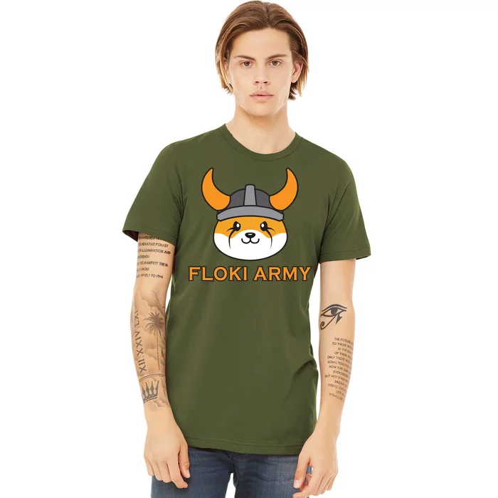 Floki Inu Army Crypto Currency Vikings Crypto Premium T-Shirt