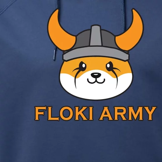 Floki Inu Army Crypto Currency Vikings Crypto Performance Fleece Hoodie