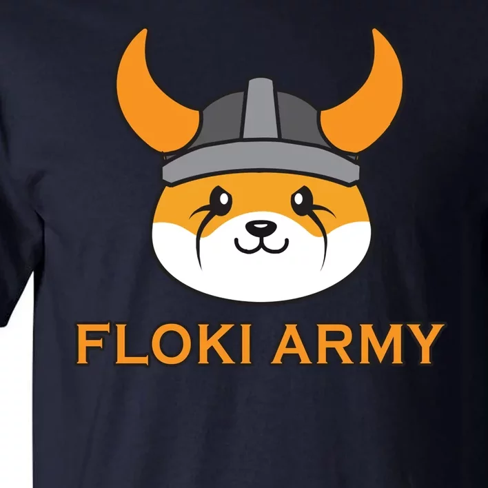 Floki Inu Army Crypto Currency Vikings Crypto Tall T-Shirt