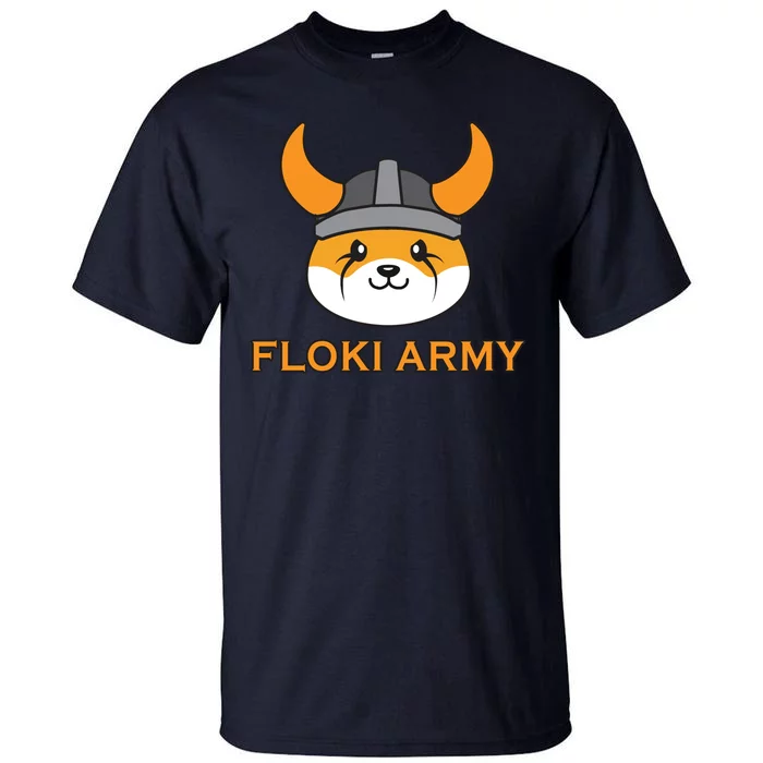 Floki Inu Army Crypto Currency Vikings Crypto Tall T-Shirt