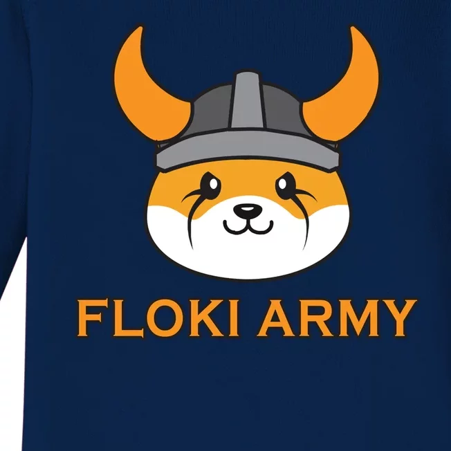 Floki Inu Army Crypto Currency Vikings Crypto Baby Long Sleeve Bodysuit