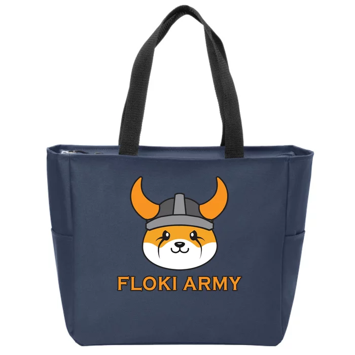 Floki Inu Army Crypto Currency Vikings Crypto Zip Tote Bag