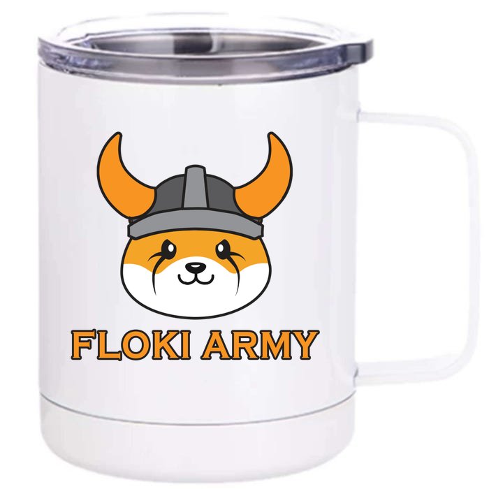 Floki Inu Army Crypto Currency Vikings Crypto Front & Back 12oz Stainless Steel Tumbler Cup