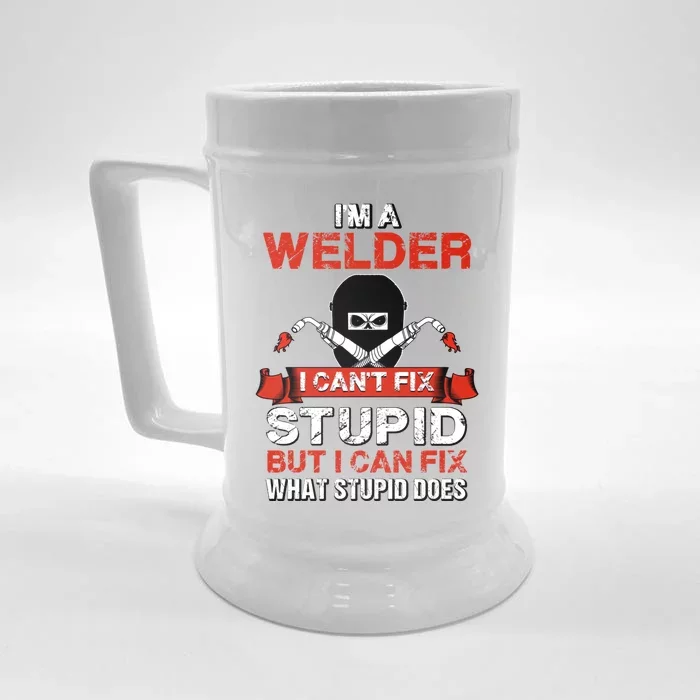 Funny Im A Welder Gift Welding Wedding Supplies Dad Gift Front & Back Beer Stein