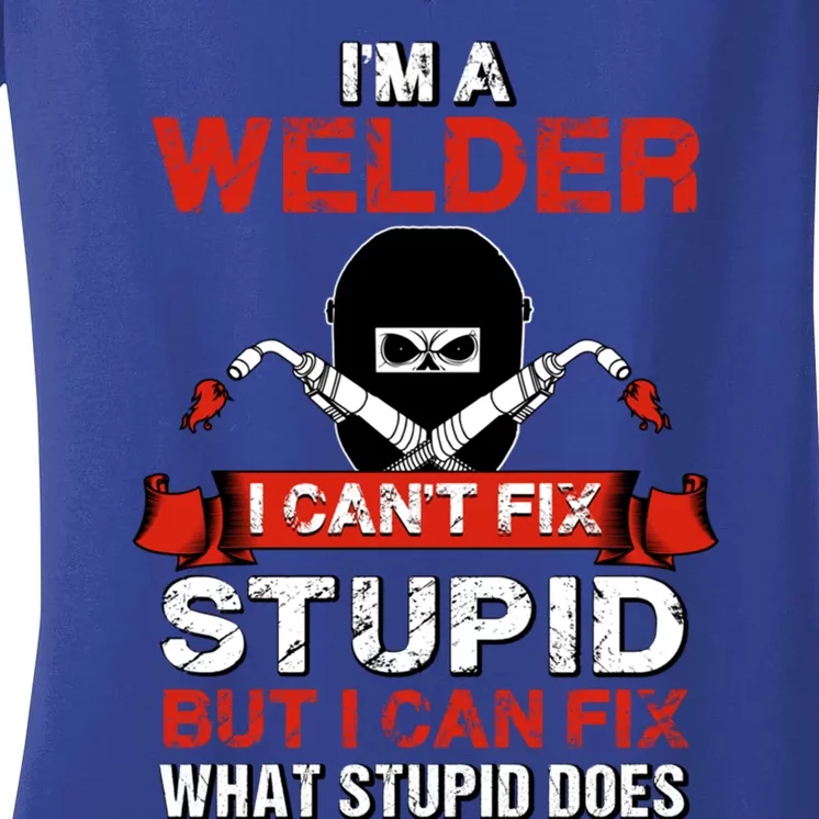 Funny Im A Welder Gift Welding Wedding Supplies Dad Gift Women's V-Neck T-Shirt