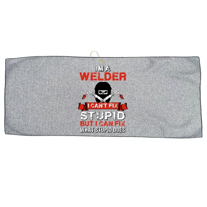 Funny Im A Welder Gift Welding Wedding Supplies Dad Gift Large Microfiber Waffle Golf Towel