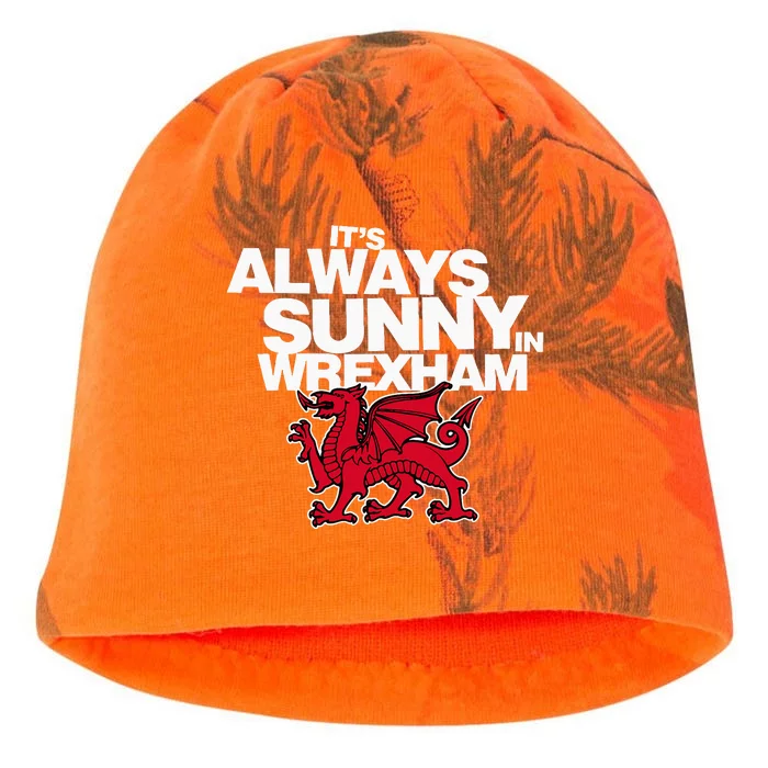 Funny It's Always Sunny in Wrexham Wales Dragon Kati - Camo Knit Beanie