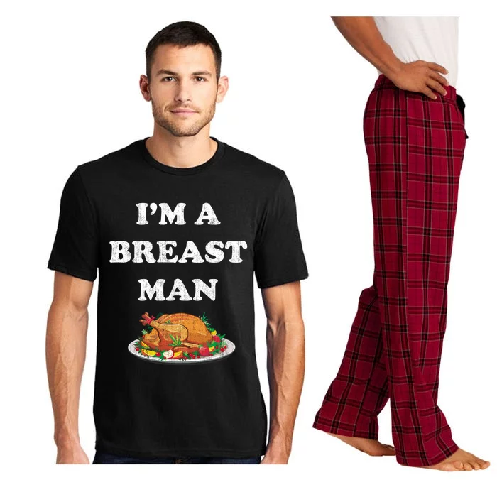 Funny Im A Breast Man Turkey Thanksgiving Pajama Set