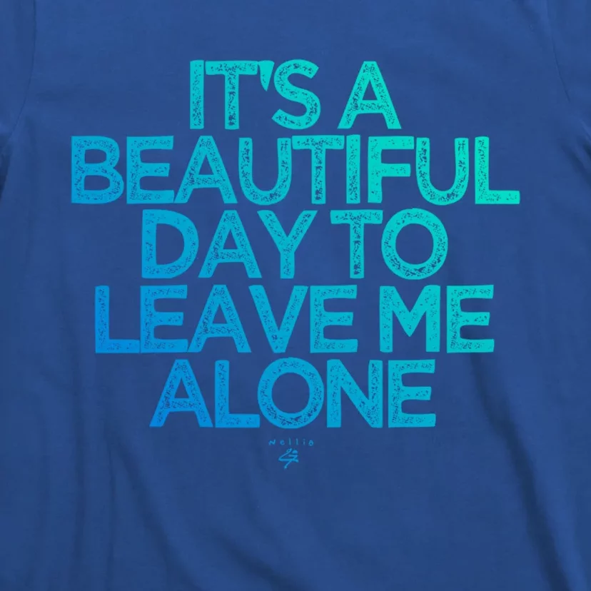 Funny It's A Beautiful Day To Leave Me Alone Novelty Gift Meaningful Gift T-Shirt