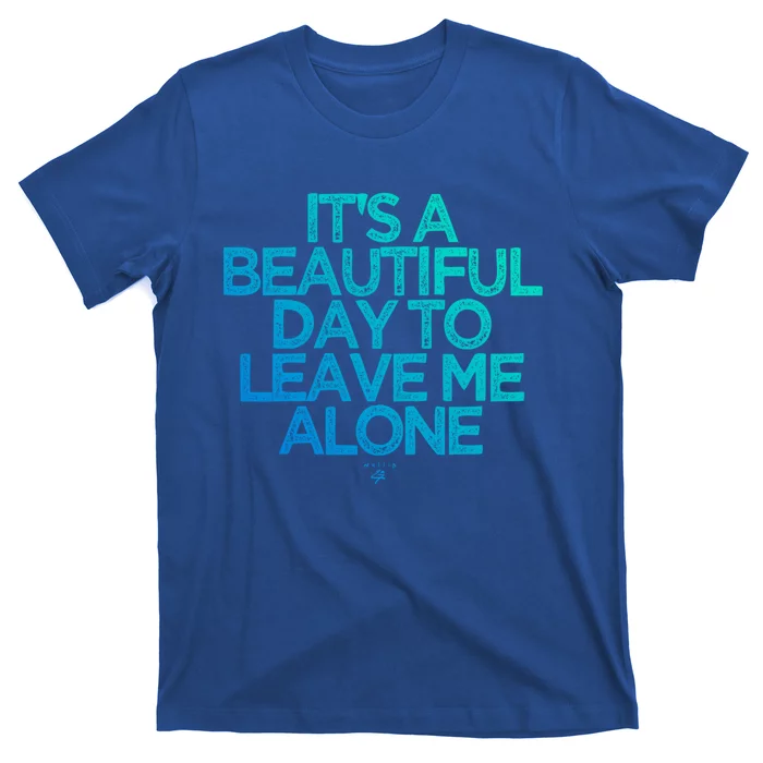 Funny It's A Beautiful Day To Leave Me Alone Novelty Gift Meaningful Gift T-Shirt