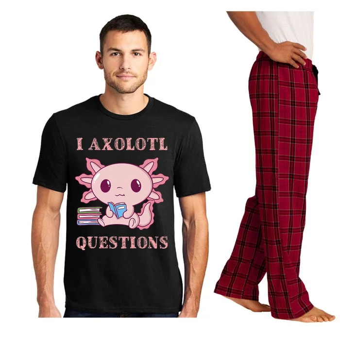 Funny I Axolotl Questions Cute Axolotl Kids Girl Pajama Set